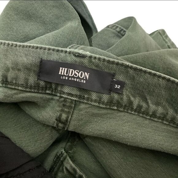 NEW Hudson 32 X 32 Skinny Jeans Dark Green Zip Pockets - Picture 3 of 6